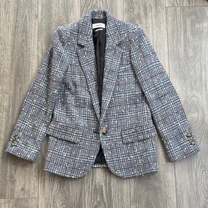 Isabel Marant - Wool Plaid Single Breasted Blazer - Size 34
